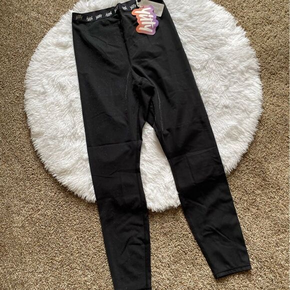 YITTY by Lizzo Spotlight Ruched Leggings Shimmered Iconic Black New Women Medium - Picture 1 of 10